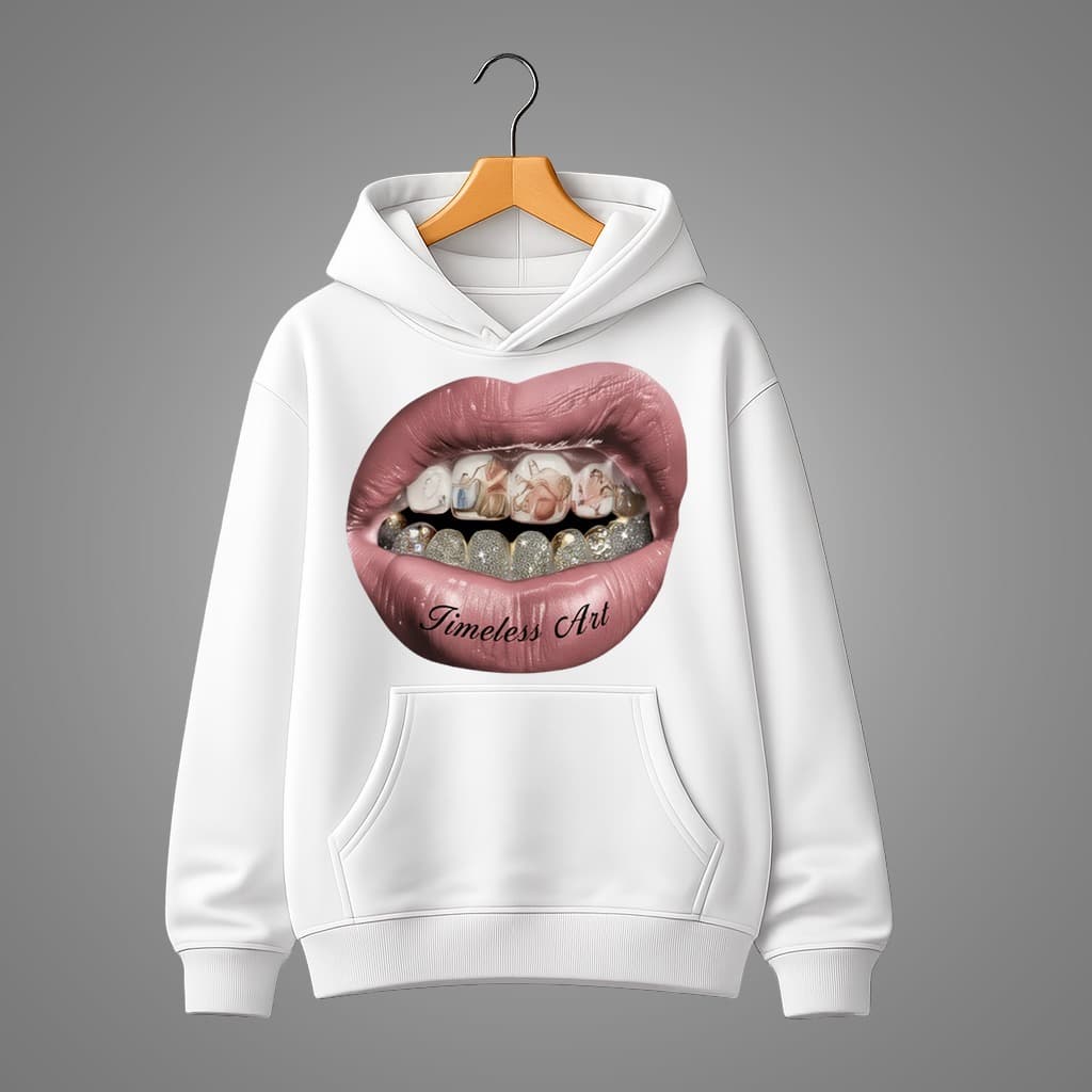 Moletom Canguru Com Capuz Streetwear Casual Unissex Estampado Boca Algodão Envio Imediato WKWORLD