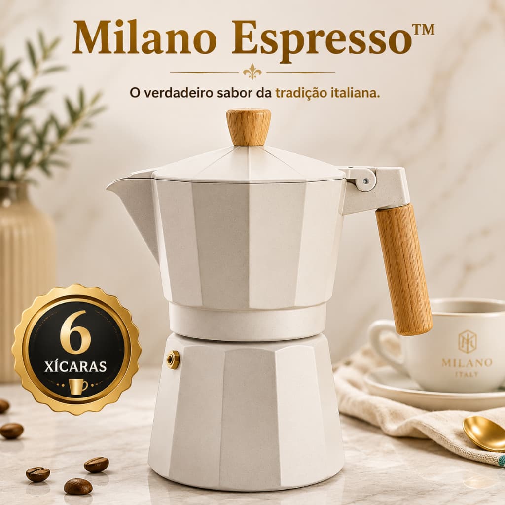 Cafeteira Italiana: Cafeteira Italiana Expresso 6 Xícaras Alumínio Café Gourmet Moka Tradicional