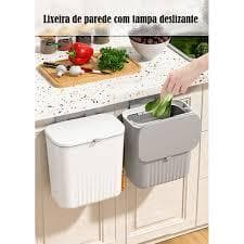 Lixeira de Parede Suspensa Organizador de Resíduos Cozinha BM-F1740 Cores Sortidas