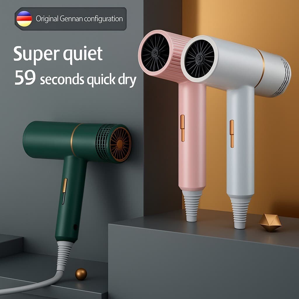 Secador De Cabelo Profissional Alta Velocidade Íons Negativos Secagem Rápida