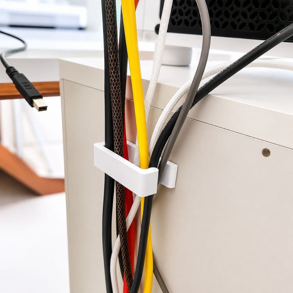 Kit 3 Organizador de Fios e Cabos para Mesa Suporte Passa Fio Gerenciador de Cabos Multiuso
