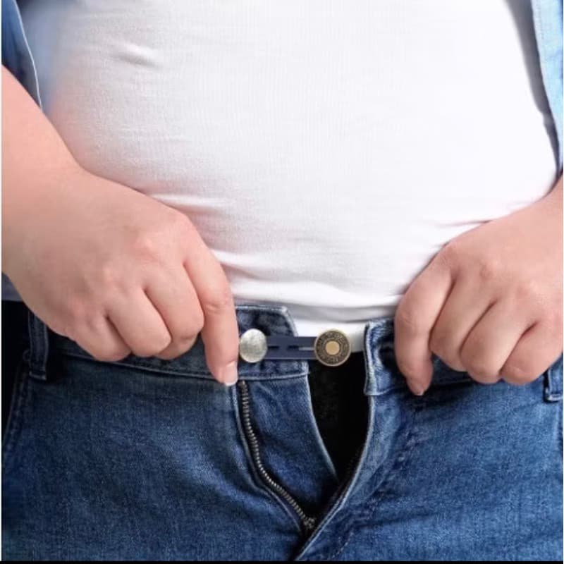 1/2/4/6/8/10 Extensor de Botões 2 Casas Calça Jeans Ajuste Duplo Unissex Confortável Aumenta Medidas Extende Botão