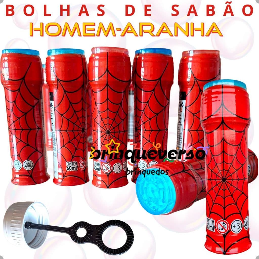05/15Un Bolha de Sabão Para Lembrancinha de Festa Homem Aranha, Lembrancinhas Aniversario Kit Festa