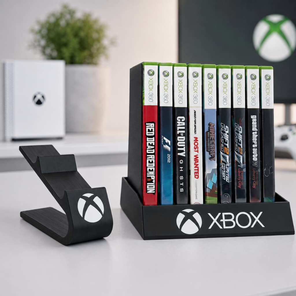 Kit Gamer Xbox Organizador de até 10 jogos + Suporte para 2 Controles | Xbox One |S|X diversas Cores