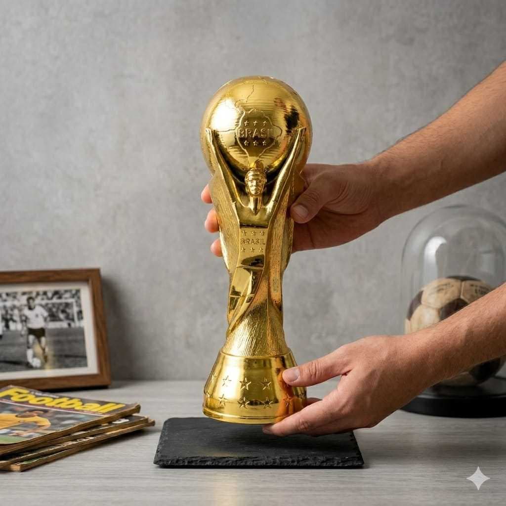 Taça Da Copa Do Mundo 32cm Réplica Troféu Decorativo Presente Fã