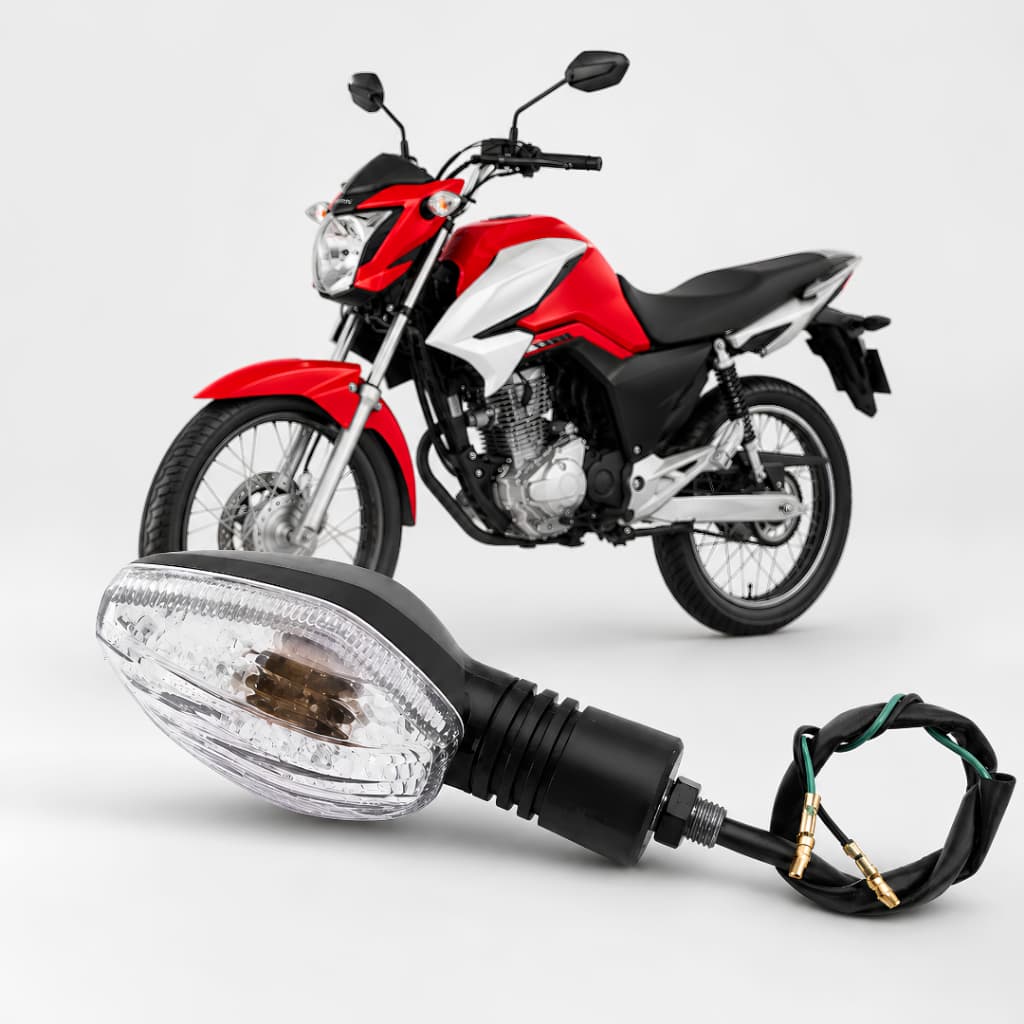Pisca Seta Para Moto Modelo Honda Bros NXR 150 Cristal 2013 2014 Dianteiro Esquerdo Traseiro Direito