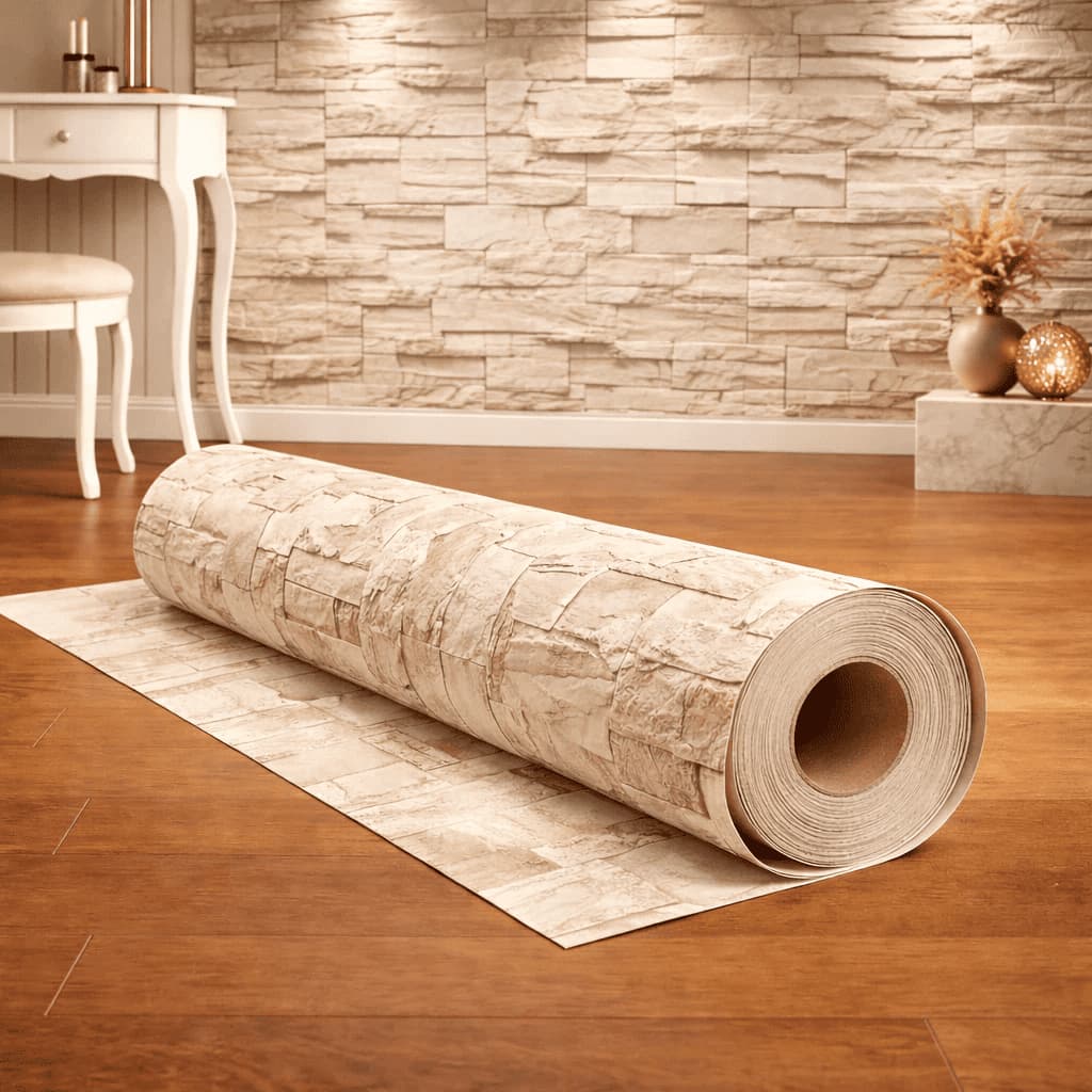 Papel de Parede Adesivo Tijolinho Marrom Realista Cozinha Sala Quarto