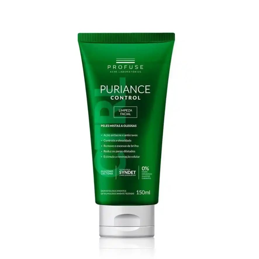 Puriance Control Limpeza Facial Peles Mistas e Oleosas - 150ml