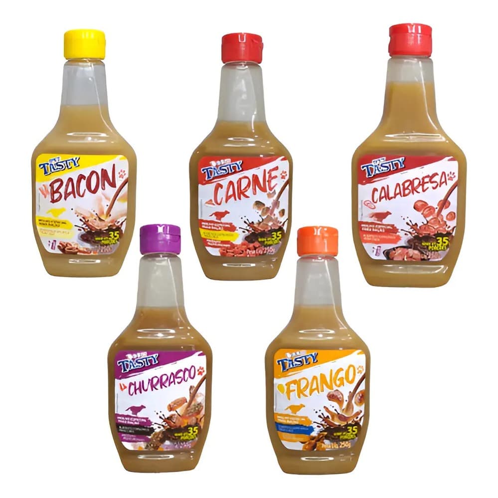 KIT 5 MOLHOS PARA RAÇÃO TASTY DOOGS PARA PET 250G ( variados )