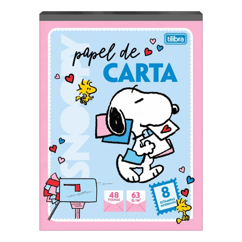 Papel de Carta do Snoopy com 50 Folhas - Tilibra