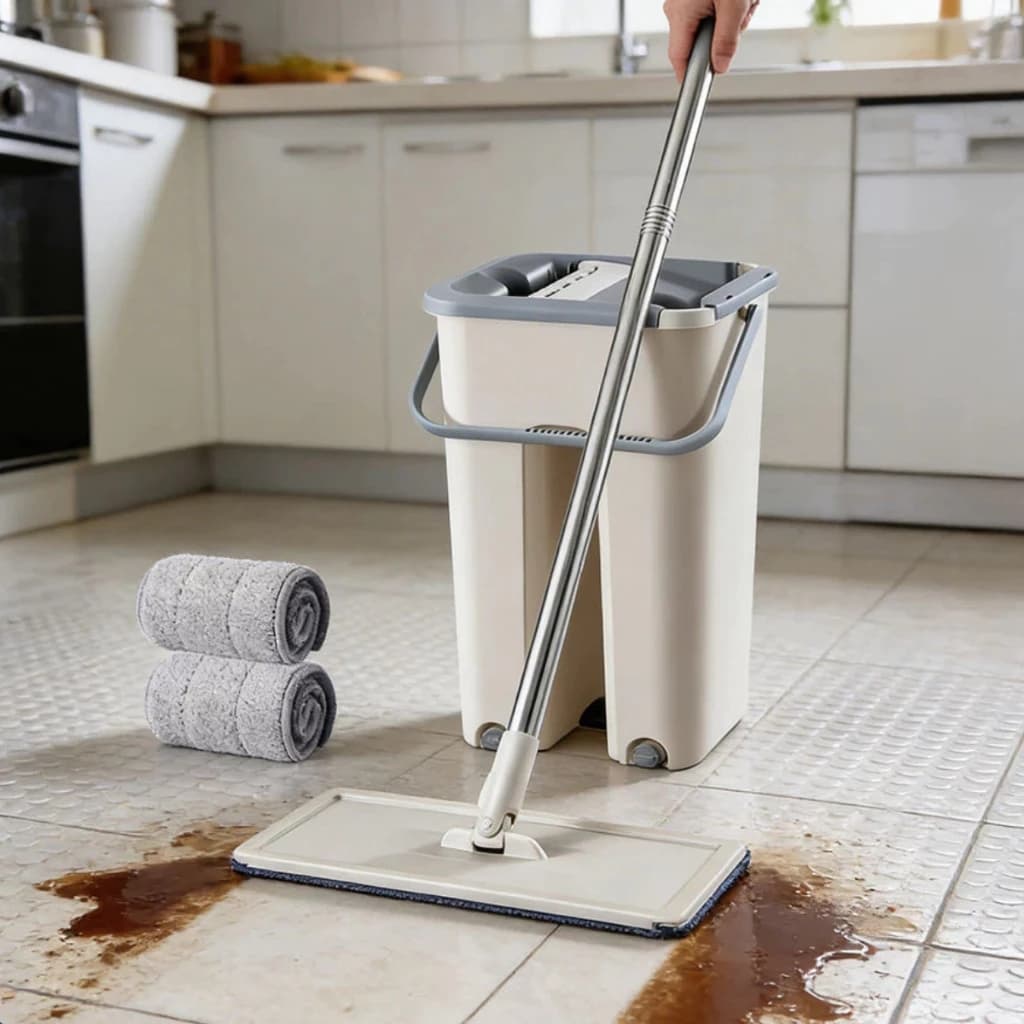 Mop Balde Refis Limpeza Pisos Casa Lavanderia Rotativo Prático Centrífuga