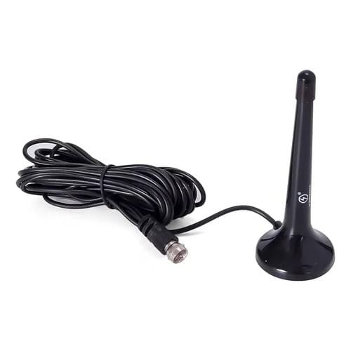Antena Sinal Digital Interna Amplificada HD Portátil Cabo 5 Metros SuStore