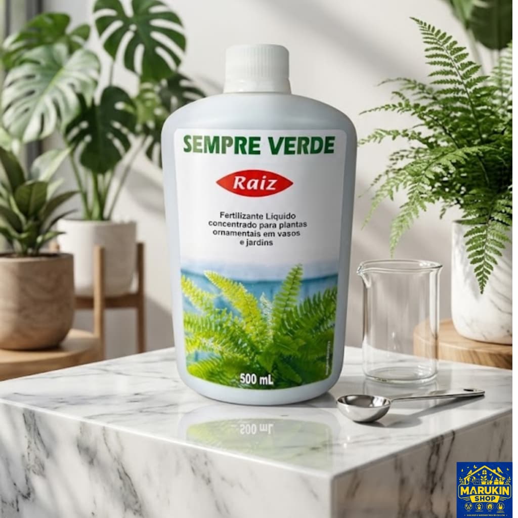 Fertilizante Sempre Verde Raiz 500ml - Nutrição Completa E Enraizador Para Vasos E Jardins