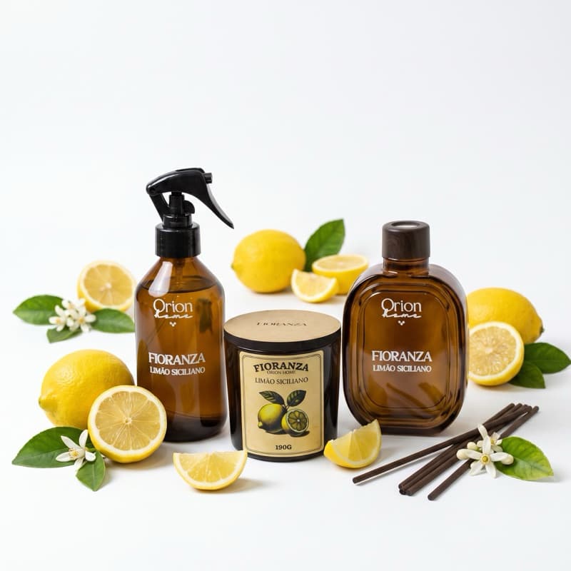 Kit Fioranza Premium – Vela Aromática + Difusor de Aromas + Home Spray