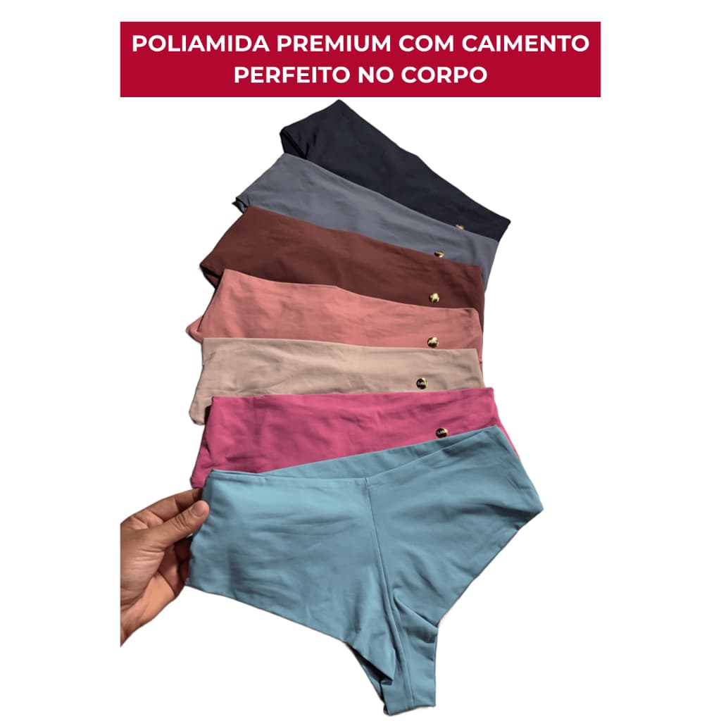 Calcinha Fio Toda Dupla Feminina Luxo Microfibra Poliamida Não Marca Conforto Premium