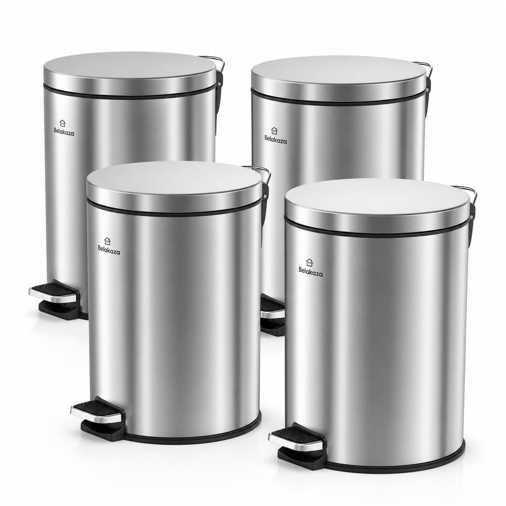 Kit Lixeira Inox com Pedal 12L Belakaza C/04 Unidades