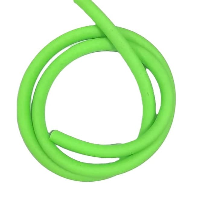 Tubo de Latex Borracha 204 VERDE NEON - Garrote Tripa de Mico à partir 1MT Uso em Exercícios, Estilingue, Atiradeira.