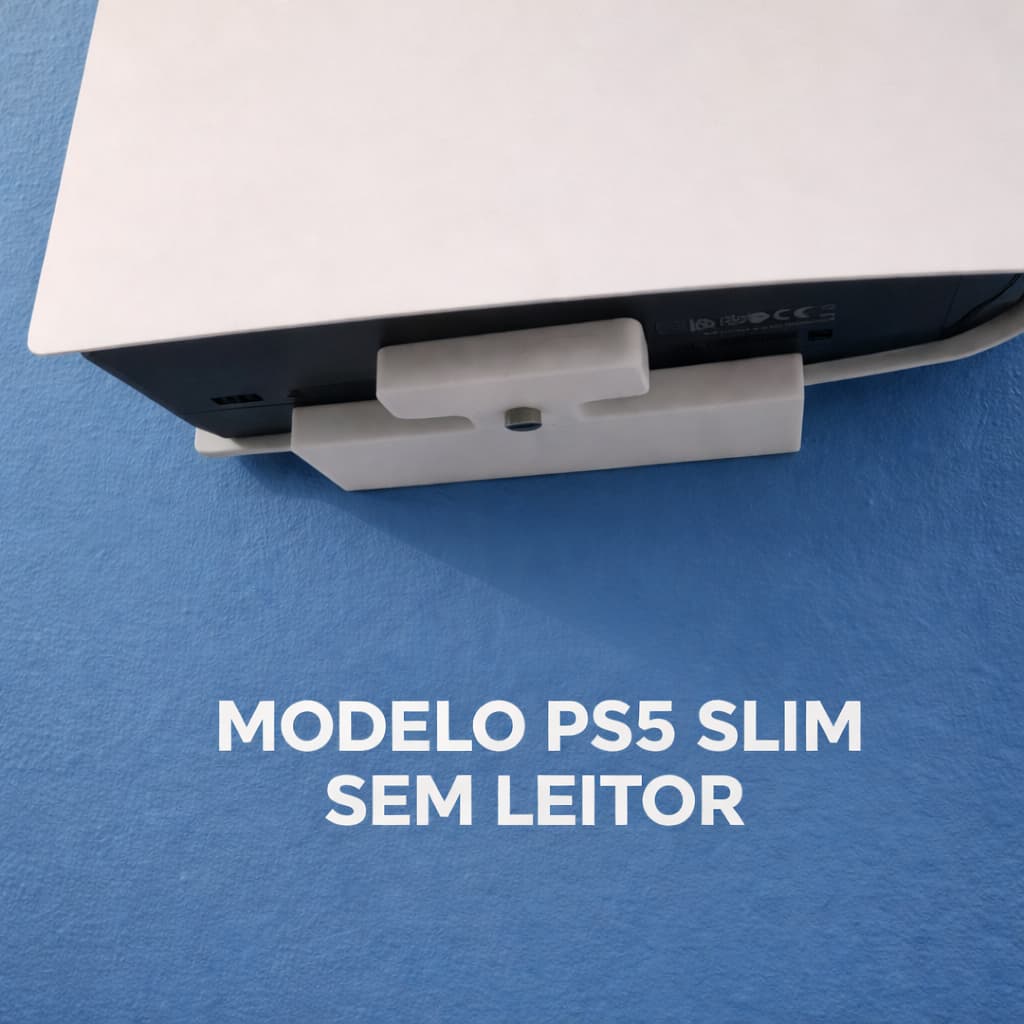 Suporte de Parede Invisível para PS5 Slim com e sem Leitor de disco, Seguro e Minimalista