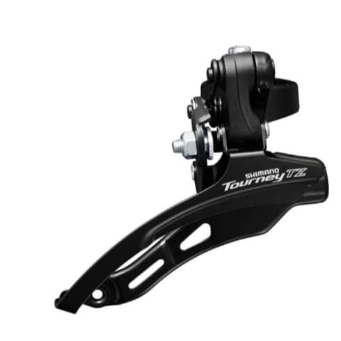 Câmbio Dianteiro Shimano Tourney TZ500 - Trocas Suaves, Compatível com 18-24 Velocidades, Peso Leve