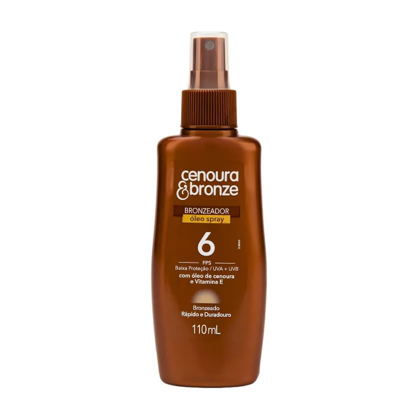 Bronzeador Uniforme Óleo Spray FPS 6 Cenoura & Bronze 110ml