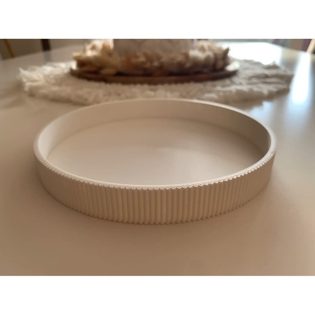Bandeja Decorativa Redonda Minimalista Para Banheiro E Lavabo