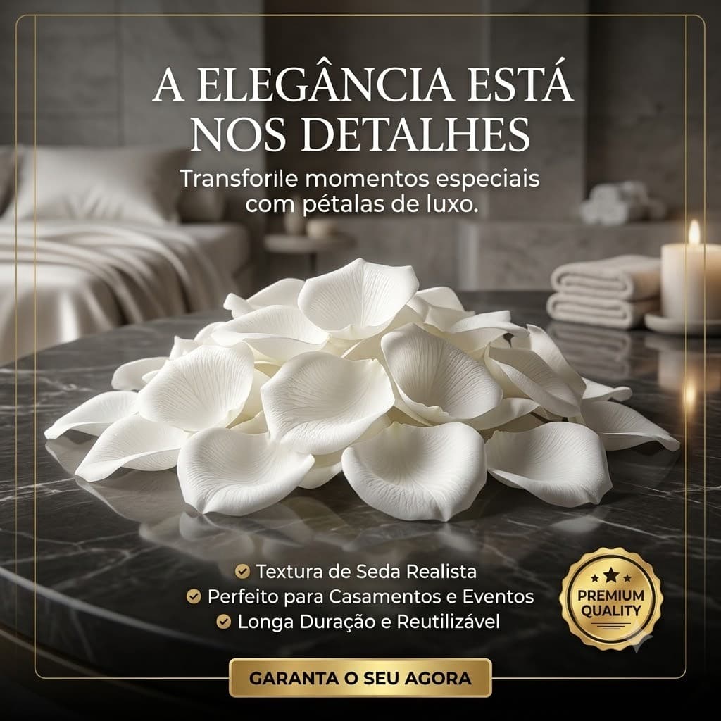 kit 200 300 500 1.000 Pétalas De Rosas Artificiais Cor Branca