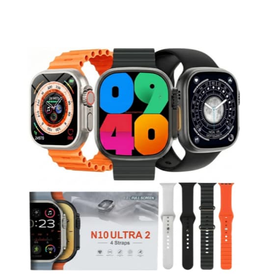 Relógio Smartwatch N10 Ultra 2 Premium com 4 Pulseiras Extras 49mm Fitness GPS Android e Ios