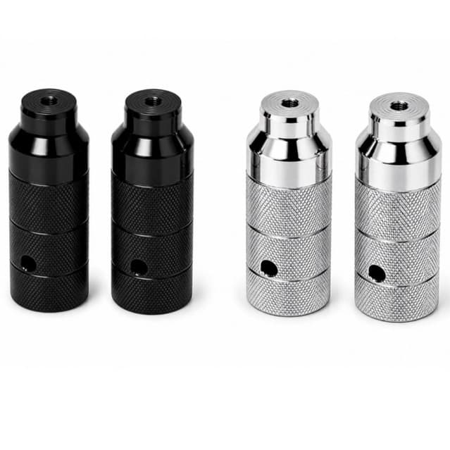 Par de Apoio De Pé Grosso Grande Trolhão 40x110mm Aço Cromado Reforçado Para Bicicleta Bike BMX Freeride
