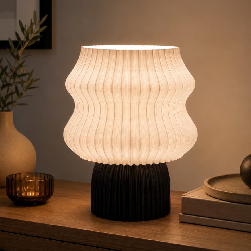 Abajur Lunara Luminária de Mesa LED Cabeceira Decoração Moderna Bivolt para Quarto Sala e Escritório
