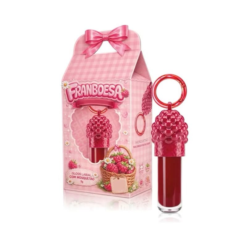 Gloss Original Lip Framboesa Lip Batom Brilho Labial Hidrata Aroma Fruta