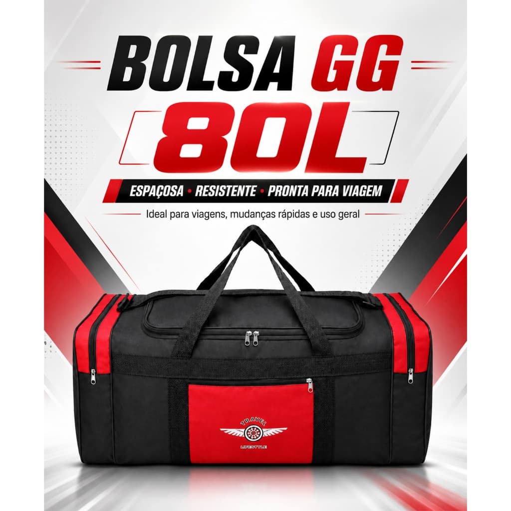 80L - Bolsa De Viagem GG -  Sacola De Viagem Extra Grande - Bolsa Mala Viagem