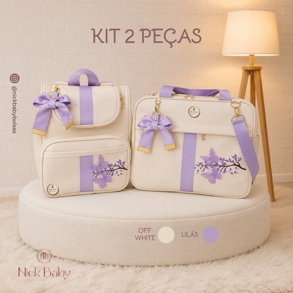 Kit Mala Maternidade Luxo Com 2 Peças. Bolsas com Tema. Nick Baby Bolsas