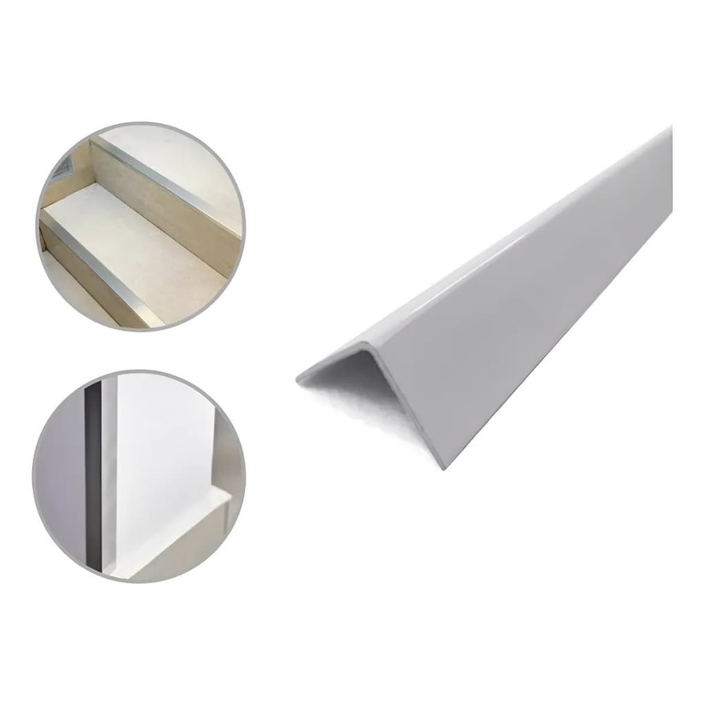 6 Cantoneira Alumínio Canto Parede 15 mm x 15 mm – Barra com 1 Metro