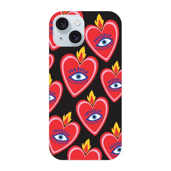Capinha para iPhone 15 Anti Impacto Fashion - SACRED HEART PATTERN
