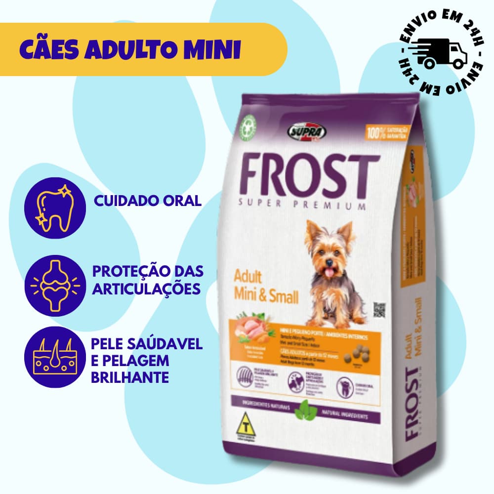 RAÇÃO FROST SUPER PREMIUM CAES ADULTOS MINI & SMALL