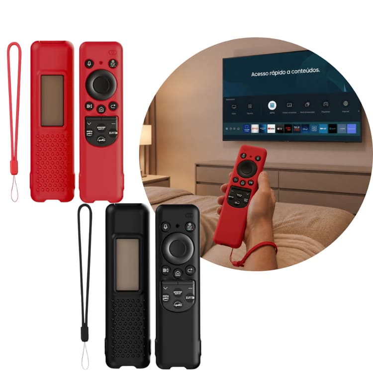 Capa Controle Remoto Smart TV 4K 8K Case Protetor de Silicone Antiderrapante  Proteção e Durabilidade Anti-Impacto