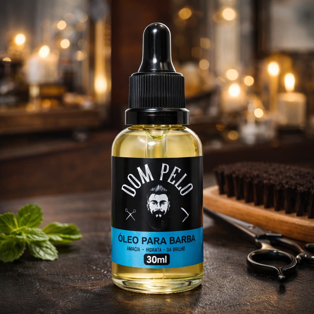 Óleo para Barba Dom Pelo 30ml Hidratação e Brilho Natural