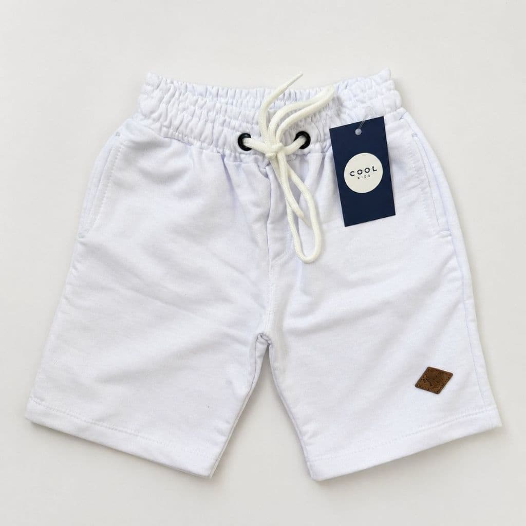 Bermuda shorts algodão elástico infantil meninos com bolsos TAM 1 2 3 4 6 e 8 anos