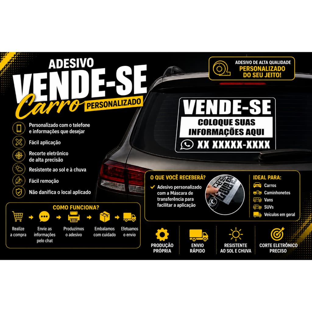 Adesivo Personalizado Vende-se Tamanhos Variados Com Sua Personalização