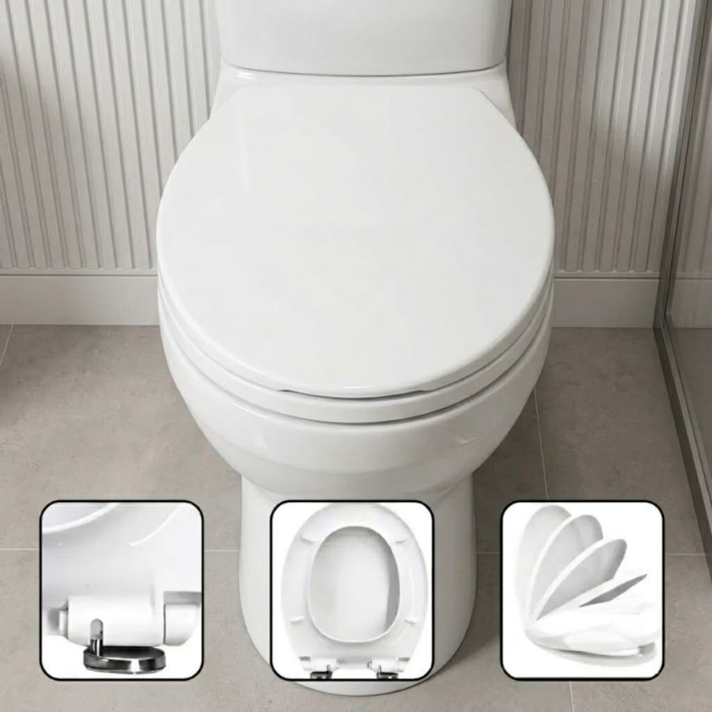 Assento Sanitário Oval Click Tampa de Privada Polipropileno Fechamento Suave Soft Close