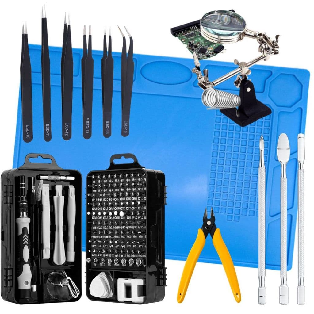 Kit Ferramenta Precisão Reparo Celular Notebook Manta e Lupa