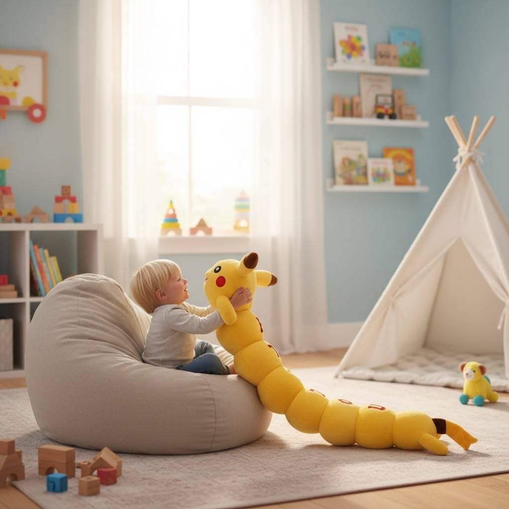 Pelúcia Almofada Pikachu 100cm Salsichinha Antialérgico Brinquedo