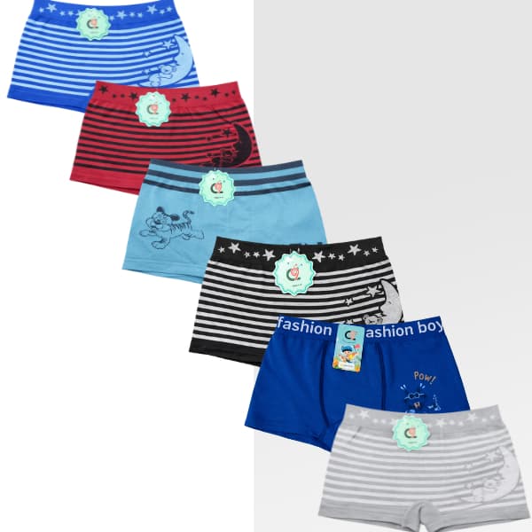 Cueca Box Infantil Microfibra Sem Costura Conforto