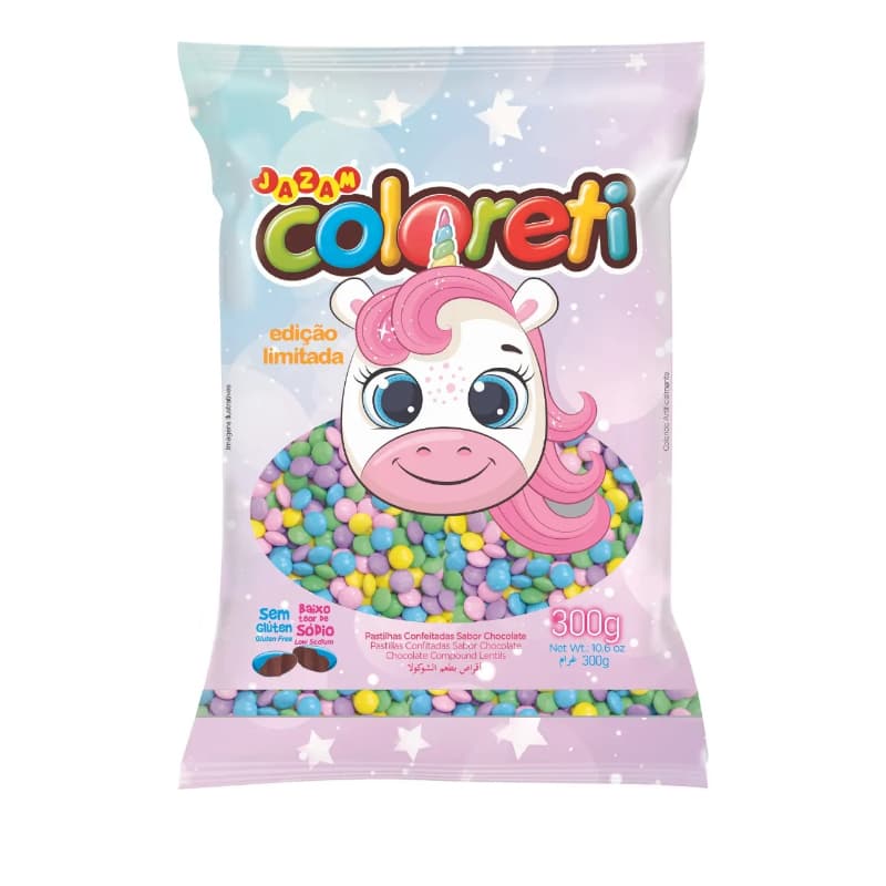 Coloreti Colorido Unicórnio 300g - para Lembranças e Decorações De Doces