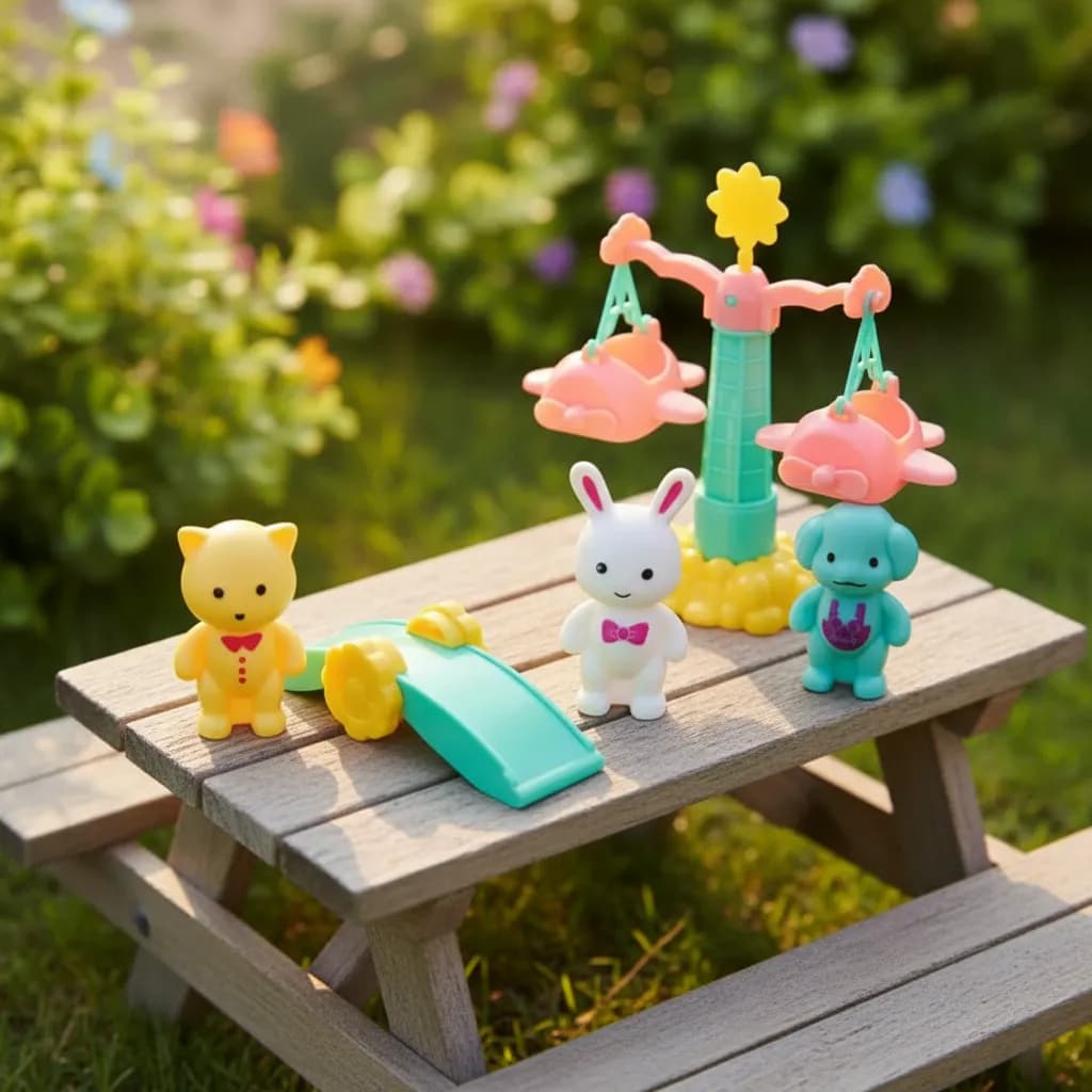 Brinquedo Parque Diversão Com Carrossel Giratório e Animais Fofinhos Playset Perfeito Para Brincar e Soltar a Imaginação
