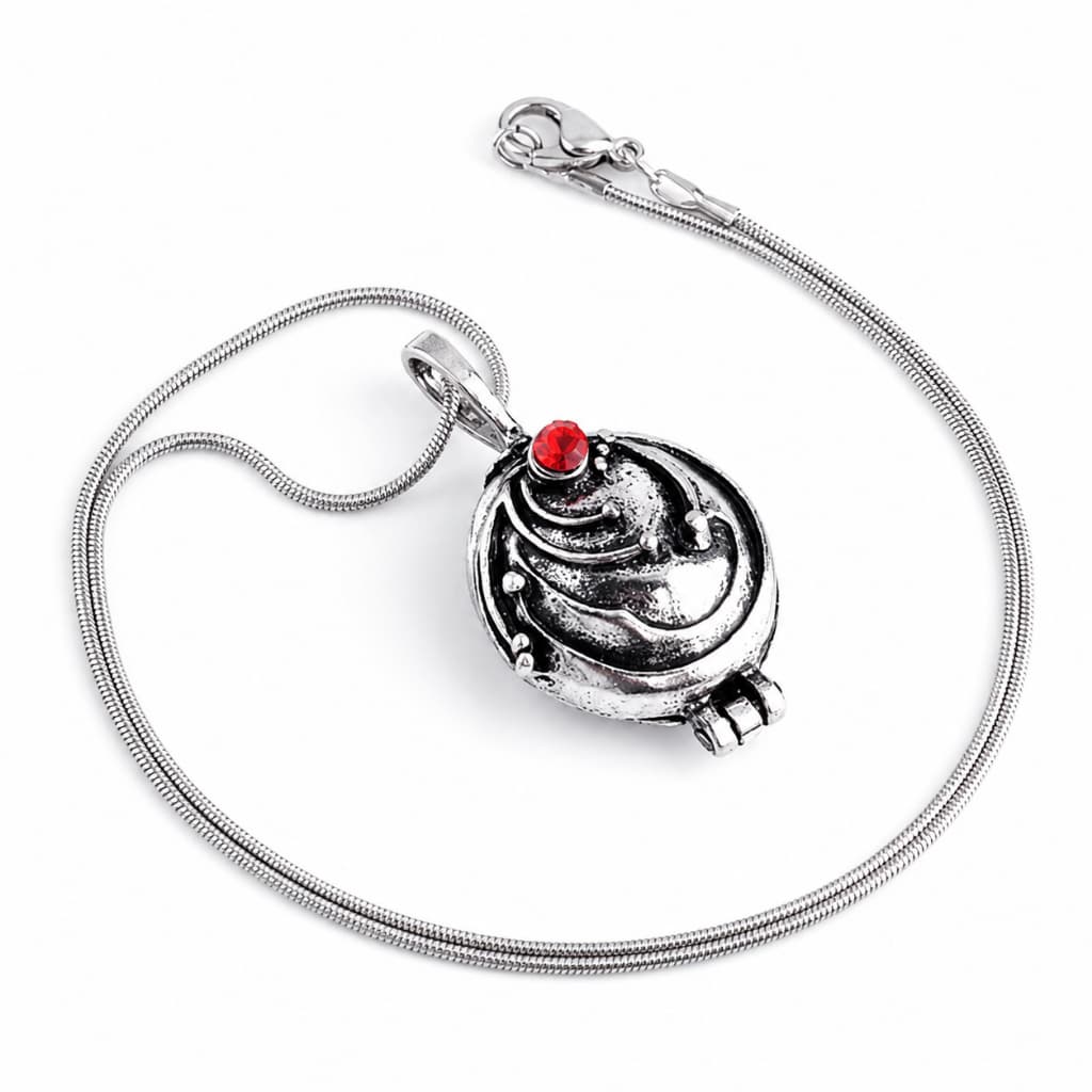 Colar Elena Gilbert The Vampire Diaries Pingente Pedra Vermelha Corrente Feminina