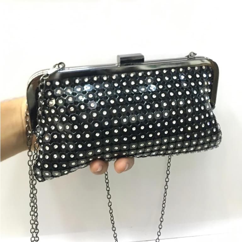 Bolsa clutch de luxo para noite com strass brilhantes e cristais,  mulheres de casamento Festas#HX23-29