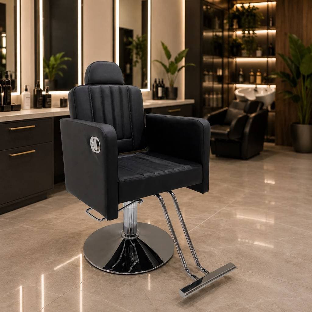 poltrona cadeira reclinavel Leni, com base hidraulica redonda