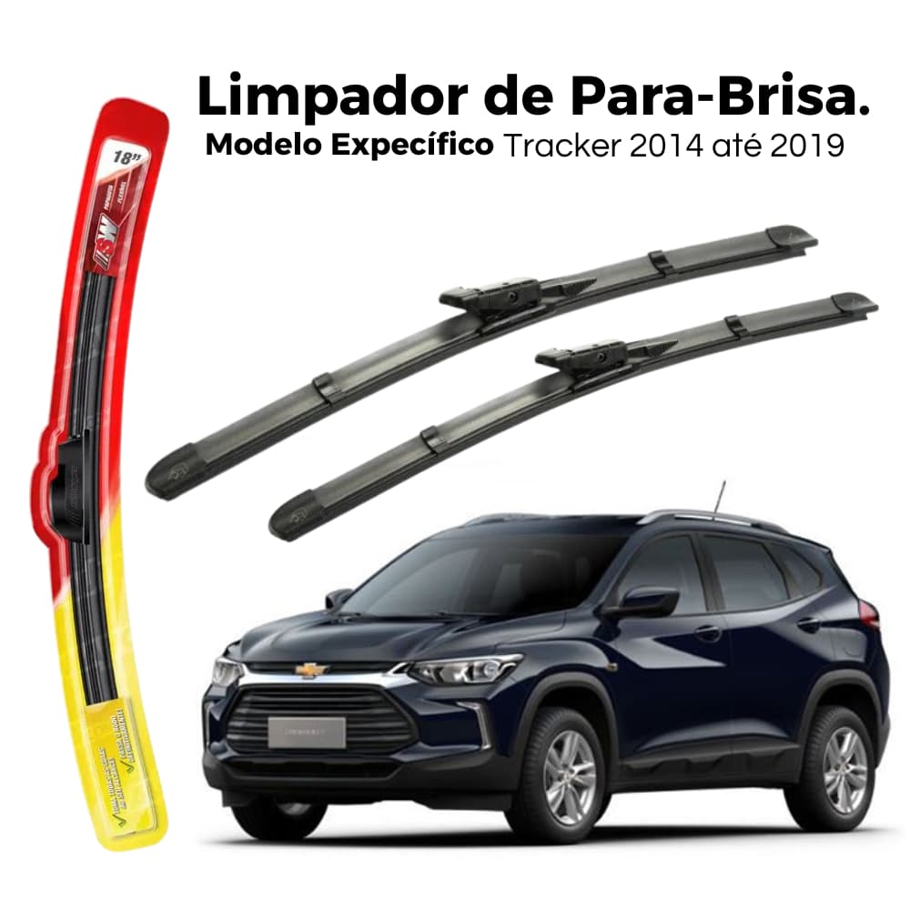 Jogo de Palheta Limpador Para-brisa Dianteiro Chevrolet Tracker ano 2014 até 2019