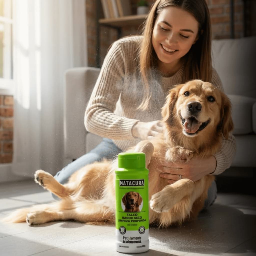 Talco Banho Seco Matacura 100g Higiene Rápida Limpeza Profunda